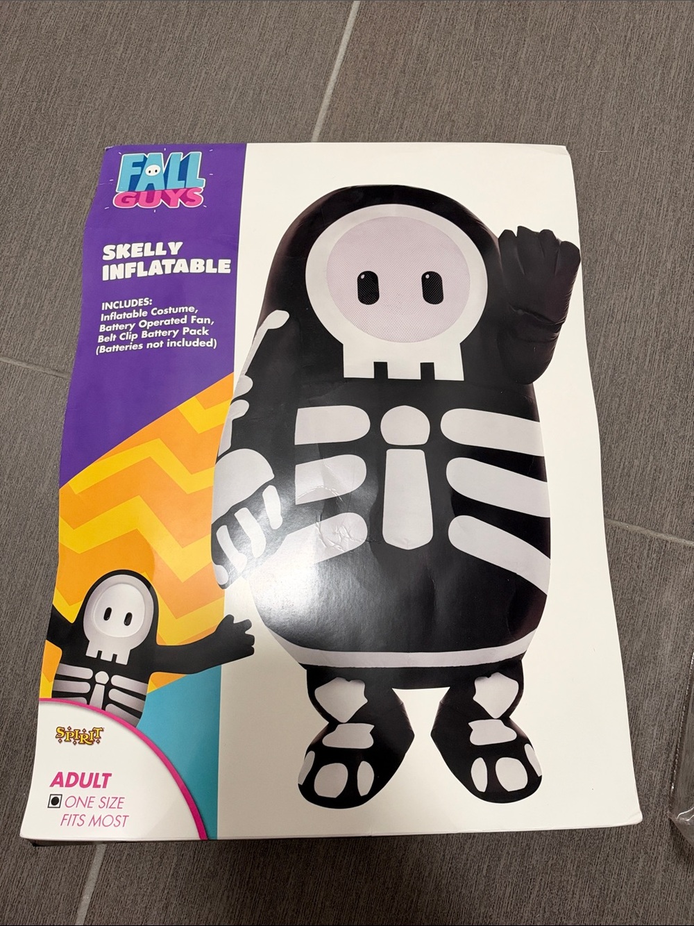 Skelly Inflatable adulte Costume - Black & White